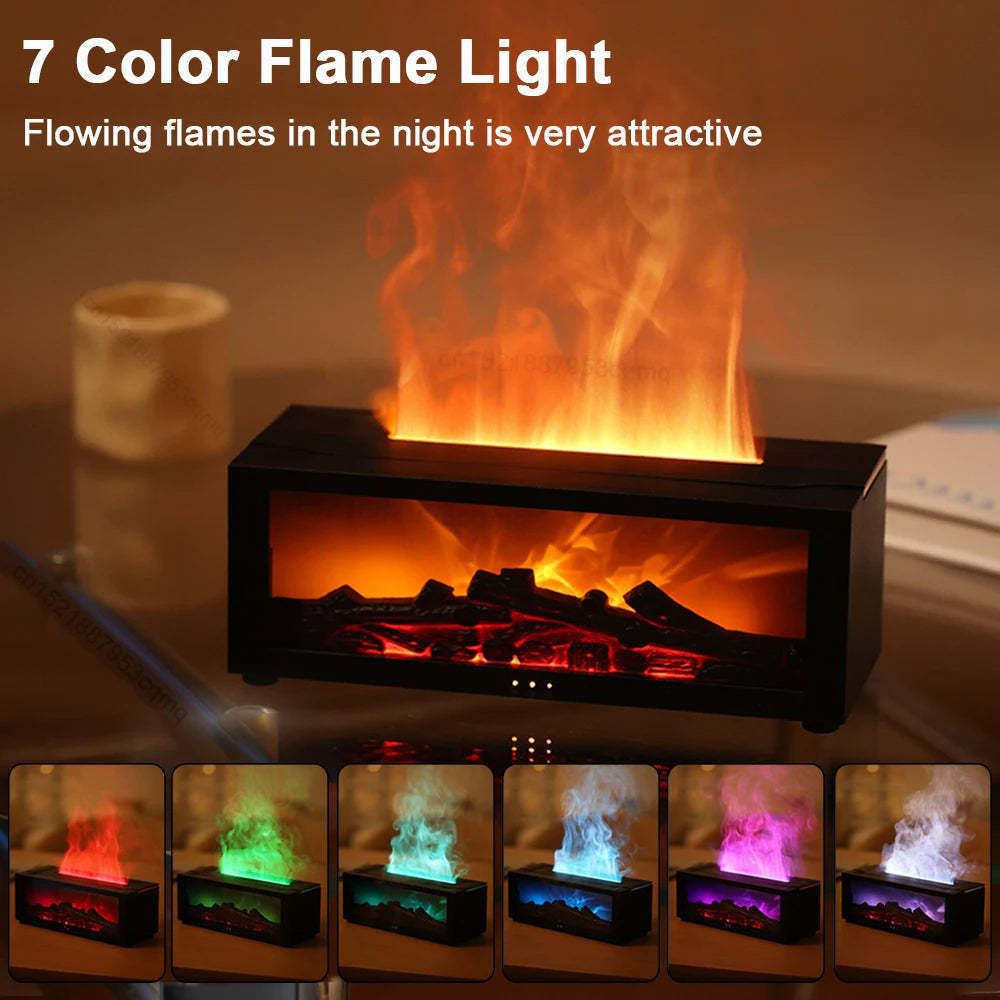 TechzCafe 3D Flame Fireplace Machine Humidifier