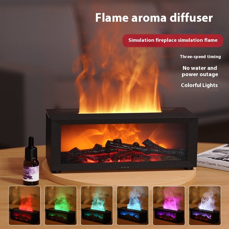 TechzCafe 3D Flame Fireplace Machine Humidifier