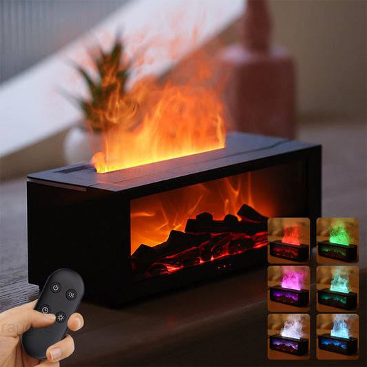 TechzCafe 3D Flame Fireplace Machine Humidifier